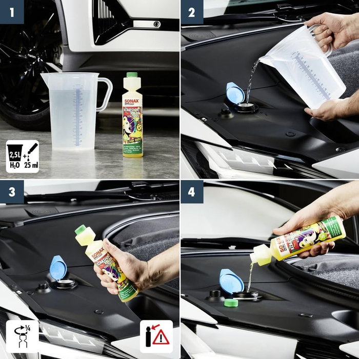 Sonax SX03701410 Visión Clara 1:100 Concentrado Lemon Rocks Limpiaparabrisas Verano Alta Concentración