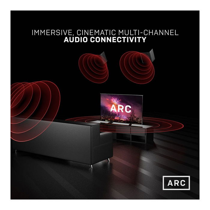 LINDY HDMI High Speed Cable Black Line, 0.5m, Negro, 4K UHD, HDR, 18Gbps, Ethernet, Audio Return Channel (ARC)