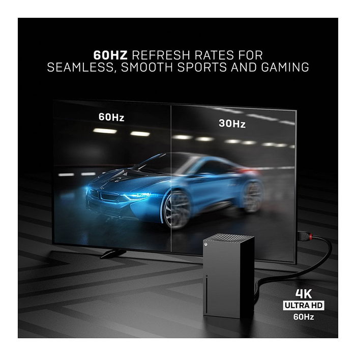 LINDY HDMI High Speed Cable Black Line, 0.5m, Negro, 4K UHD, HDR, 18Gbps, Ethernet, Audio Return Channel (ARC)