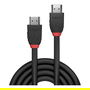 LINDY HDMI High Speed Cable Black Line, 0.5m, Negro, 4K UHD, HDR, 18Gbps, Ethernet, Audio Return Channel (ARC)