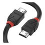 LINDY HDMI High Speed Cable Black Line, 0.5m, Negro, 4K UHD, HDR, 18Gbps, Ethernet, Audio Return Channel (ARC)