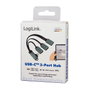 LogiLink UA0361 Hub USB 3.2 Gen 1 Tipo C 3 Puertos 2xUSB 2.0 1xUSB 3.0 Aluminio Plata