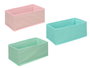 Kipit Caja Plegable Organizadora con Tapa 29x14x13 cm, Surtido en Colores Rosa, Turquesa o Verde (Set de 24)
