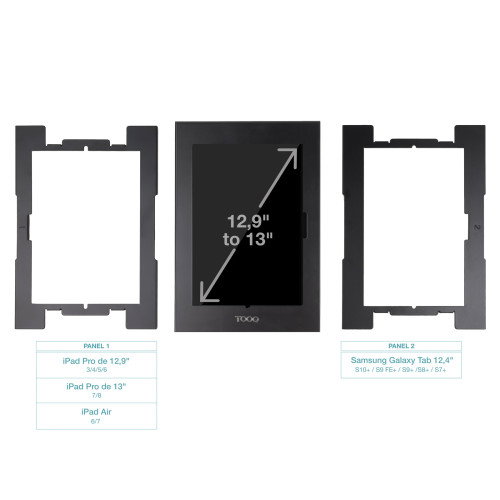 Tooq Marco Antirrobo para Tablet 12,4-13 Pulgadas Negro