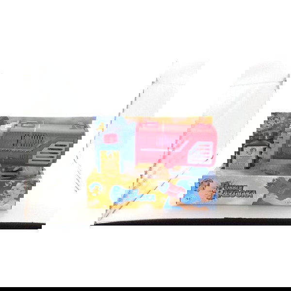 PUSTEFIX Bubble Bazooka - Pistola de juguete para niños de 4 años en adelante - Colores Azul y Rojo