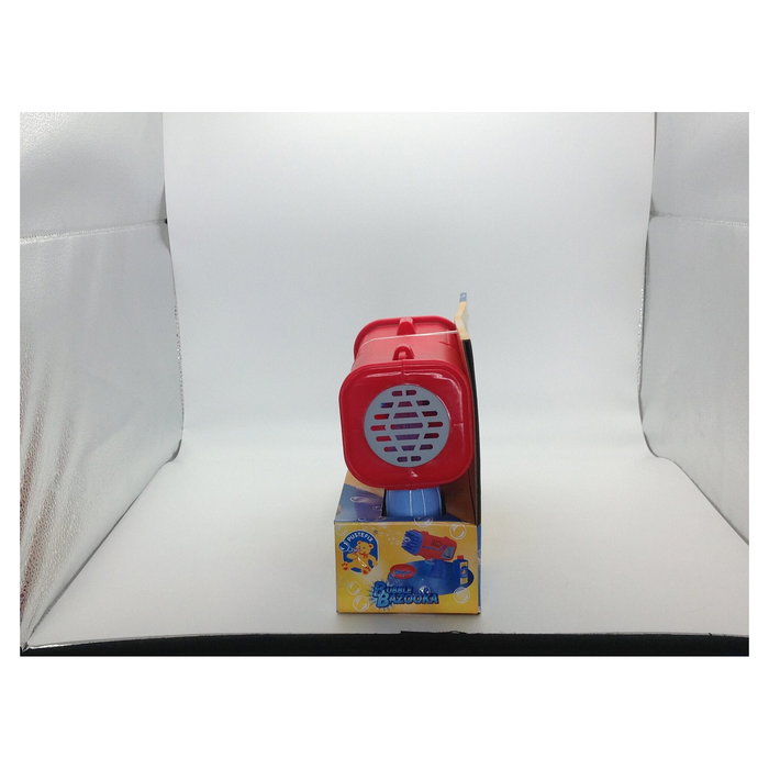 PUSTEFIX Bubble Bazooka - Pistola de juguete para niños de 4 años en adelante - Colores Azul y Rojo