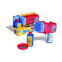 PUSTEFIX Bubble Bazooka - Pistola de juguete para niños de 4 años en adelante - Colores Azul y Rojo