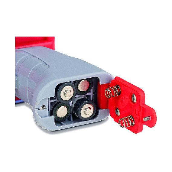 PUSTEFIX Bubble Bazooka - Pistola de juguete para niños de 4 años en adelante - Colores Azul y Rojo