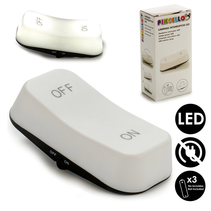 Pincello Lámpara LED Plástico con Interruptor On/Off 7.5x5x15 cm (Set de 12) Pincello Lámpara LED Plástico con Interruptor On/Off 7.5x5x15 cm (Set de 12)