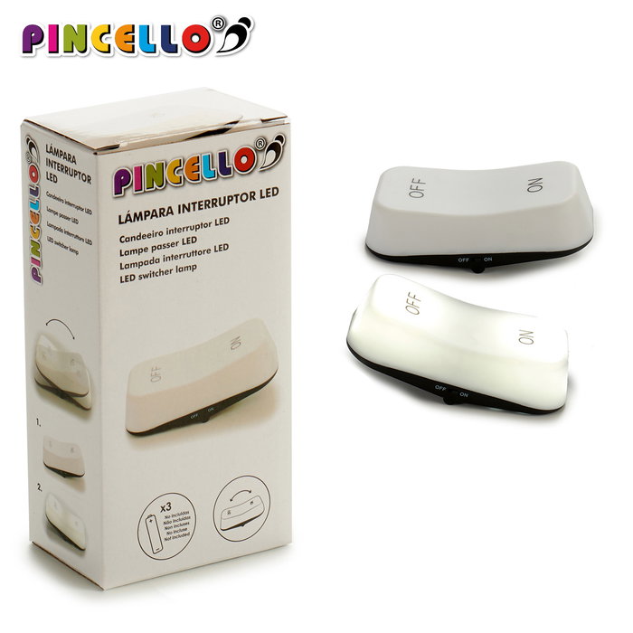 Pincello Lámpara LED Plástico con Interruptor On/Off 7.5x5x15 cm (Set de 12) Pincello Lámpara LED Plástico con Interruptor On/Off 7.5x5x15 cm (Set de 12)