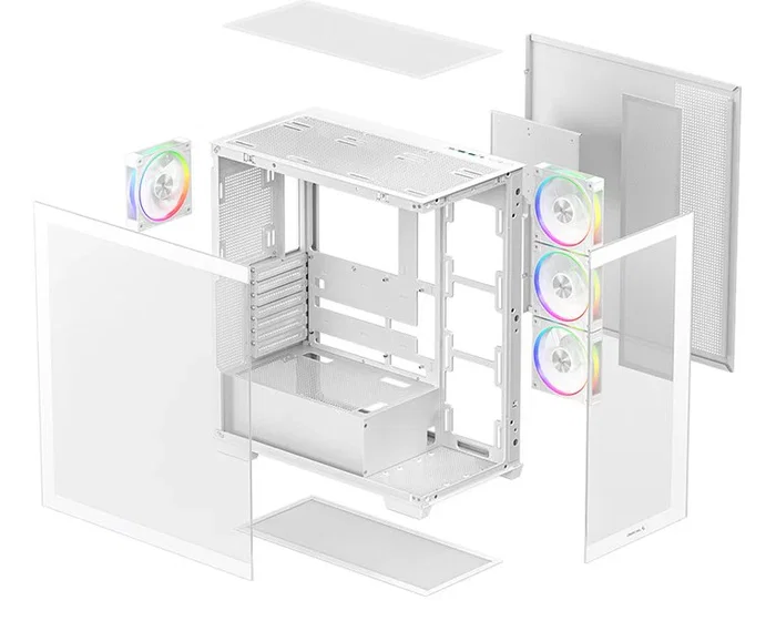 Deepcool CG580 4F V2 Caja PC Gaming Semitorre Blanca - Midi Tower ATX con 4 Ventiladores ARGB, Panel Lateral de Vidrio Templado y Filtros Antipolvo - R-CG580-WHADA4-G-2 Deepcool CG580 4F V2 Caja PC Gaming Semitorre Blanca - Midi Tower ATX con 4 Ventiladores ARGB, Panel Lateral de Vidrio Templado y Filtros Antipolvo - R-CG580-WHADA4-G-2