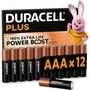 Duracell Plus Power Boost Pilas AAA 1,5V, Pack de 12