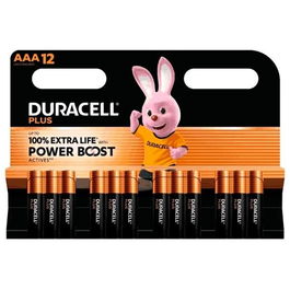 Duracell Pilas LR03 Alcalinas AAA Plus Power Boost 1.5V Blister 12 Unidades