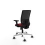 PIQUERAS Y CRESPO Silla de oficina Yunquera con mecanismo Sincro, Granate y Negro