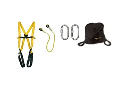 Safetop Kit Elbrus 71B Arnés Trevinca + Cuerda 1 m + 2 Mosquetones + Mochila