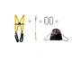 Safetop Kit Elbrus 71B Arnés Trevinca + Cuerda 1 m + 2 Mosquetones + Mochila