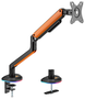 Aisens Soporte de Mesa RGB Gaming con Contrapeso para Monitor/TV 17-32 Pulgadas, Negro-Naranja