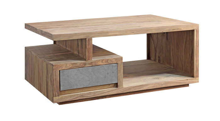 Mesa Centro Alpino DKD Home Decor Natural Gris 70 x 45 x 118 cm