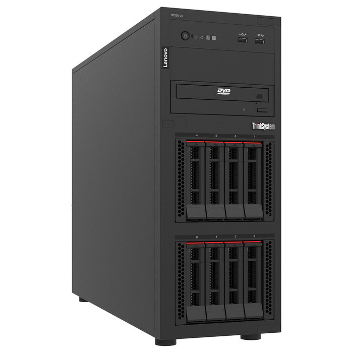 Lenovo ThinkSystem ST250 V3 Servidor Torre Intel Xeon 6353P 8C 2.7GHz 16GB DDR5 2x800W Platinum RAID SAS/SATA