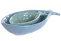 DKD Home Decor Centro Mesa Mediterráneo Azul Turquesa Gres Set de 2 Piezas 13x5.5x24 cm