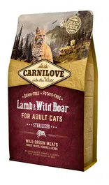 Carnilove Alimento Seco para Gatos Adultos Esterilizados Cordero y Jabalí 2 kg