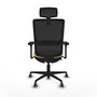 PIQUERAS Y CRESPO Silla de oficina Haches con mecanismo Sincro/Traslack, Crema y Negro