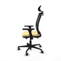 PIQUERAS Y CRESPO Silla de oficina Haches con mecanismo Sincro/Traslack, Crema y Negro