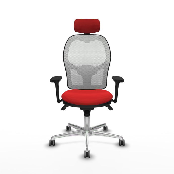 PIQUERAS Y CRESPO Silla de oficina Jorquera con mecanismo Sincro Rojo y Blanco