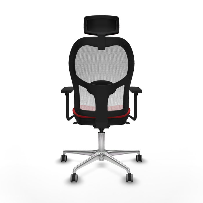 PIQUERAS Y CRESPO Silla de oficina Jorquera con mecanismo Sincro Rojo y Blanco