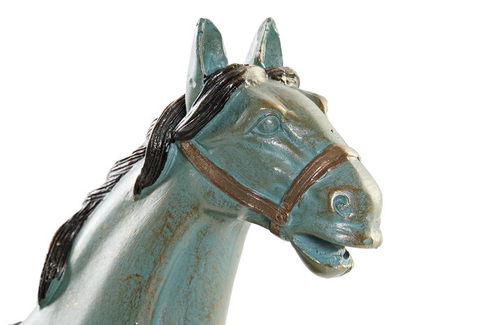 DKD Home Decor Figura de Caballo Turquesa en Resina DKD Home Decor Figura de Caballo Turquesa en Resina