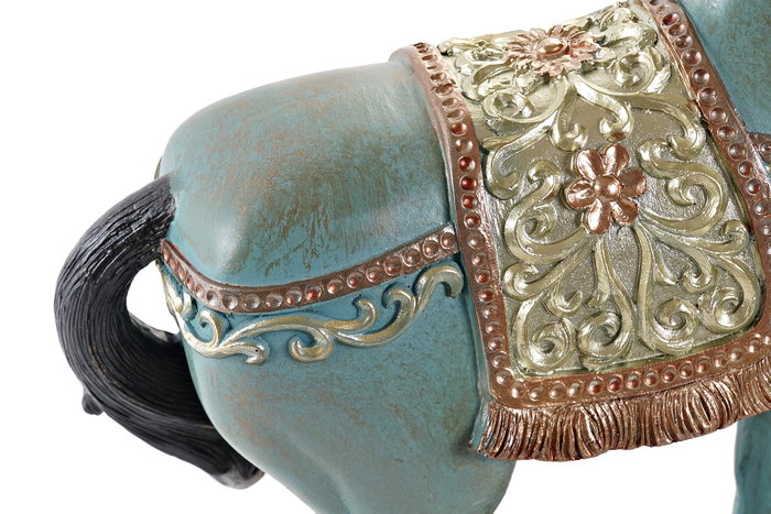 DKD Home Decor Figura de Caballo Turquesa en Resina DKD Home Decor Figura de Caballo Turquesa en Resina