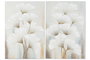 DKD Home Decor Cuadro Shabby Dorado Blanco Lienzo MDF 90 x 60 x 3 cm (4 Unidades)