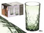 Vivalto Vaso Troquelado Verde 380 ml Vidrio 7x13x7 cm (Set de 24)