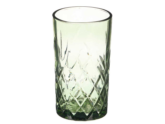 Vivalto Vaso Troquelado Verde 380 ml Vidrio 7x13x7 cm (Set de 24)