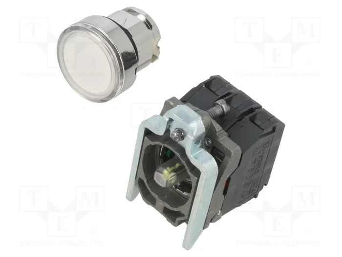 SCHNEIDER ELECTRIC XB4BW31B5 Interruptor de presión 22mm Blanco con LED SCHNEIDER ELECTRIC XB4BW31B5 Interruptor de presión 22mm Blanco con LED