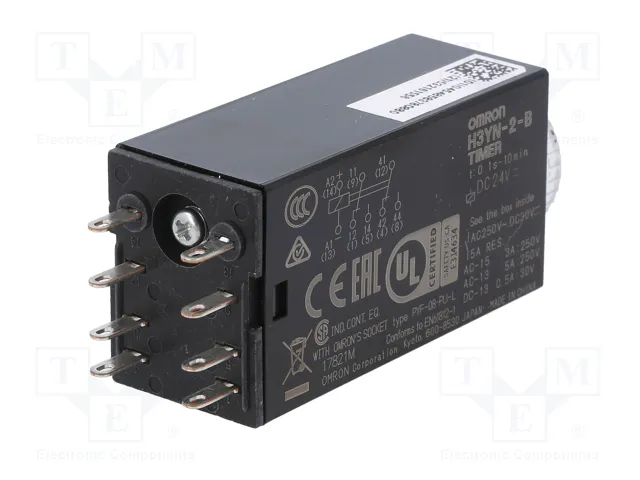 OMRON H3YN-B Relé de tiempo 24VDC DPDT OMRON H3YN-B Relé de tiempo 24VDC DPDT
