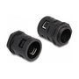 DeLOCK Funda protectora de cable 2 m x 28,5 mm con 2 x PG21 negro