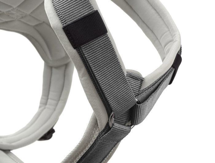 Hunter Arnés Maldon Up XS-S Cuello:38-62 cm Vientre:37-53 cm Gris Claro Ajustable Acolchado Reflectante