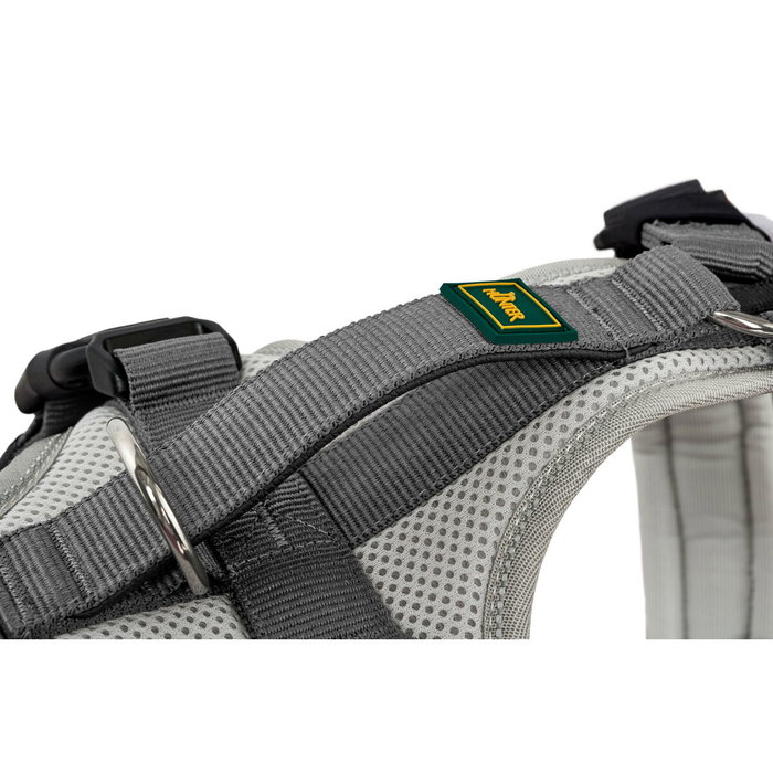Hunter Arnés Maldon Up XS-S Cuello:38-62 cm Vientre:37-53 cm Gris Claro Ajustable Acolchado Reflectante