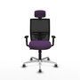 PIQUERAS Y CRESPO Silla de oficina Yunquera con mecanismo Sincro/Traslack, Morado y Negro