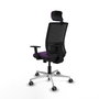 PIQUERAS Y CRESPO Silla de oficina Yunquera con mecanismo Sincro/Traslack, Morado y Negro