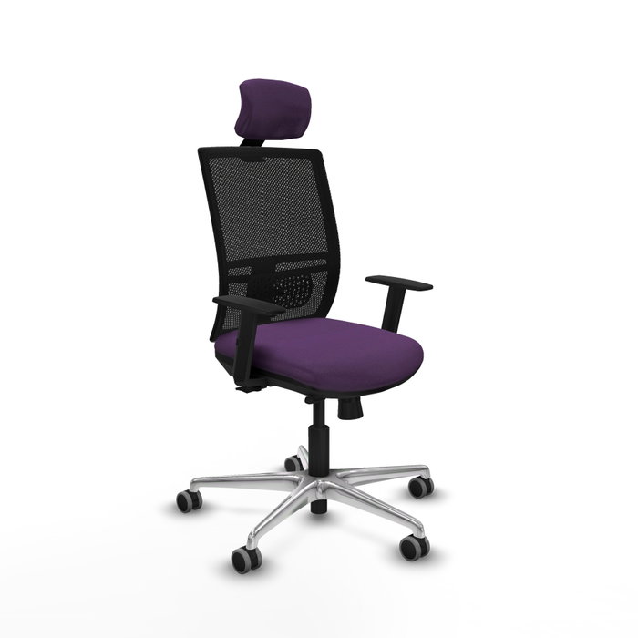 PIQUERAS Y CRESPO Silla de oficina Yunquera con mecanismo Sincro/Traslack, Morado y Negro PIQUERAS Y CRESPO Silla de oficina Yunquera con mecanismo Sincro/Traslack, Morado y Negro