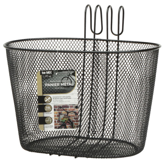 Be Mix Cesta Bicicleta 10 L Velo Metal Rejilla Sin Herramientas
