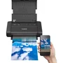 Canon MAXIFY BX110 Impresora de Inyección de Tinta Portátil con Batería, WiFi, Bluetooth, AirPrint, Pantalla OLED 1.44", 9 ipm Negro, 5.5 ipm Color, Hasta A4 - Negra