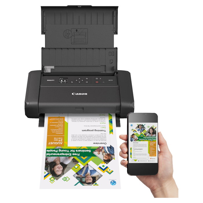 Canon MAXIFY BX110 Impresora de inyección de tinta Color con Batería, Negro Canon MAXIFY BX110 Impresora de inyección de tinta Color con Batería, Negro