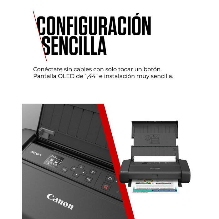 Canon MAXIFY BX110 Impresora de inyección de tinta Color con Batería, Negro Canon MAXIFY BX110 Impresora de inyección de tinta Color con Batería, Negro