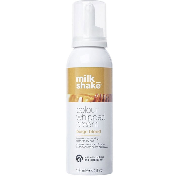 Colour Whipped Cream, Extractos de frutas orgánicas, Mousse de coloración para el cabello sin enjuague, Beige Blond, 100 ml
