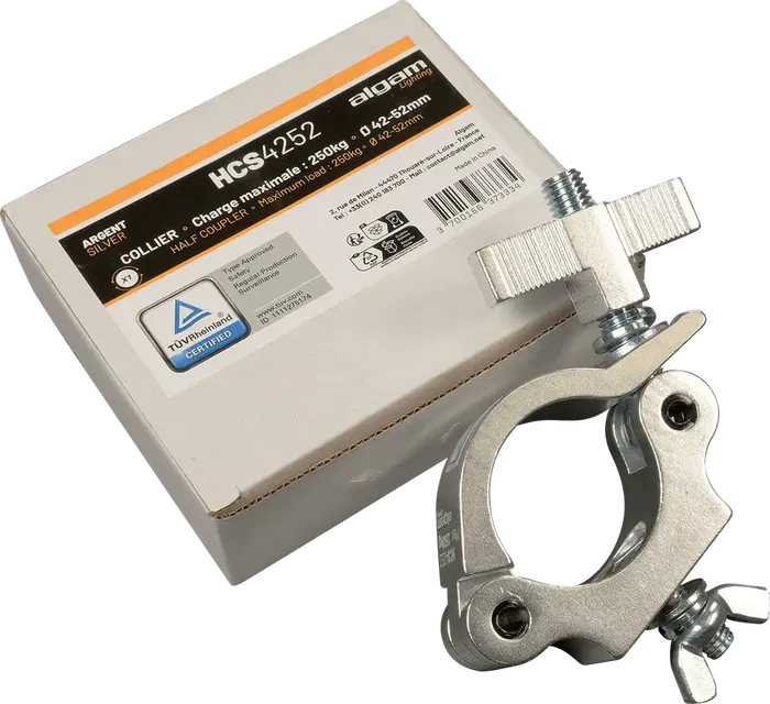 Algamlight Abrazadera 42-52Mm Carga Máx. 250Kg Aluminio TÜV Rheinland