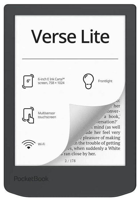 Pocketbook Verse Lite Lector de eBooks 6 pulg 8 GB Gris