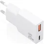 Aisens Cargador GaN 20W A110-0998, Cargador de Pared Ultra Delgado, 1x USB-C PD3.0 QC4.0 + 1x USB-A QC3.0, Carga Rápida para Móvil y Tablet, Blanco